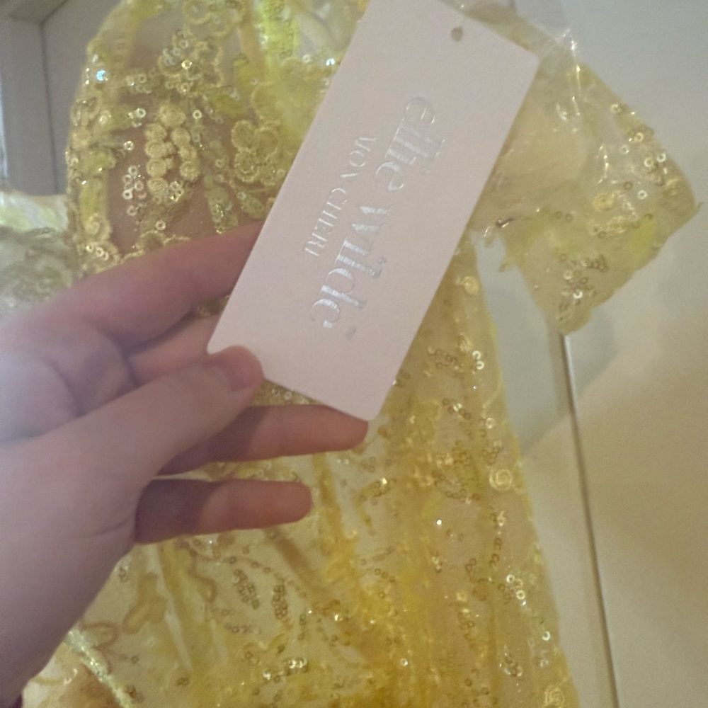 Ellie Wilde Yellow Sequin Dress - Picture 3 of 5